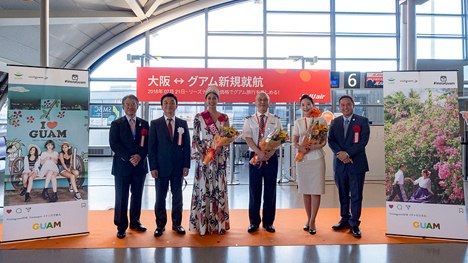 チェジュ航空は7月21日、大阪（関西）～清州・グアム線に就航しました。