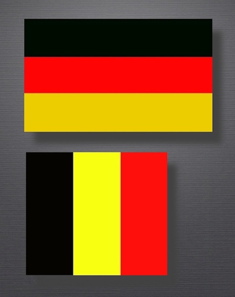 ドイツとベルギーの国旗 森のぐらさん