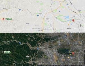 大岳山Google map