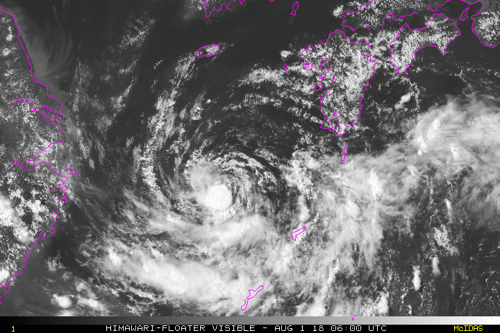 2018年 台風12号 リアルタイム衛星画像