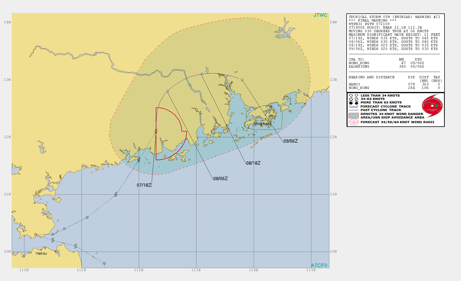 JTWC 05W forecast