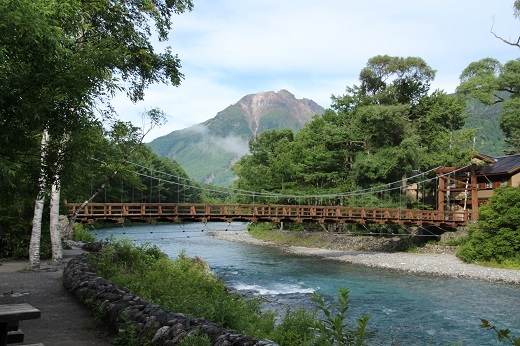 河童橋と焼岳