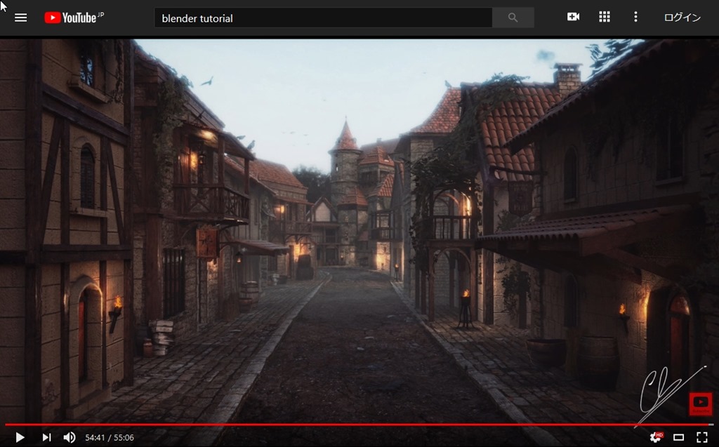 Blender 中世の町並みを作っていく動画の紹介 Blender 紹介系記事